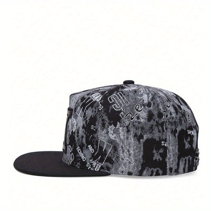 2 piezas un Sombrero más un Collar Ajustable con Cierre Trasero para Hombre y Mujer, Bordado de la Letra K, Sombrero de Papá Unisex con Ala Plana para Béisbol y Hip-Hop para Exteriores