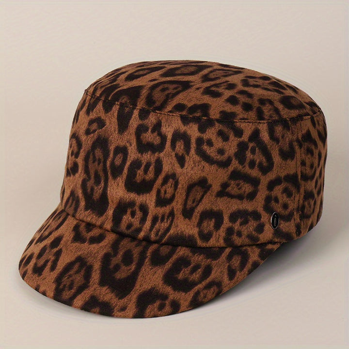 Nueva gorra de béisbol con estampado de leopardo para hombres y mujeres, estilo militar retro, moda europea y americana de tendencia única, elegante sombrero ecuestre.