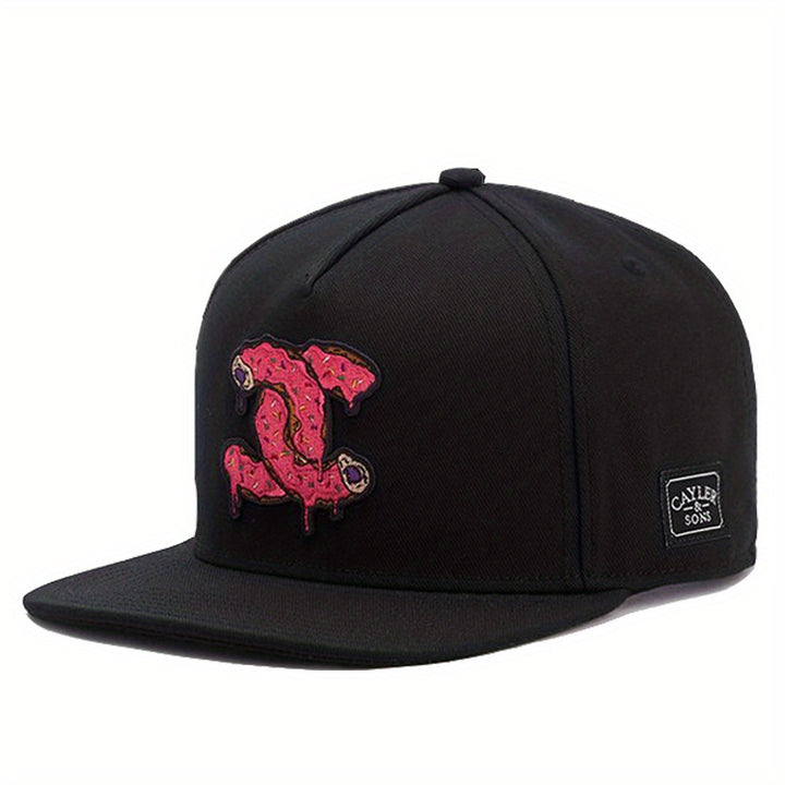 1pza, Gorra De Béisbol Con Ala Plana Y Letras De Hip Hop Para Hombre