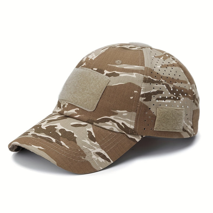 Gorra de béisbol con diseño de camuflaje para hombre, protección solar, transpirable, ideal para pesca, senderismo, campamento y caza, talla ajustable, gorra de playa