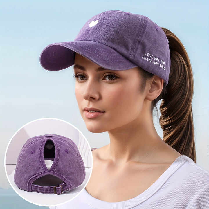 1 Gorra de Béisbol Bordada con Letras "Love Letter" para Uso Casual Diario