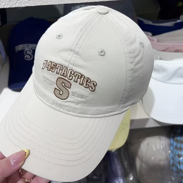 Gorra Unisex - Azul Marino con Letras 'Tactics' en Negrita, Cierre Ajustable Snapback, Ligera y Lavable para Pesca, Uso Diario, Parejas - Gorra Casual de Moda Urbana, Diseño Bordado, Construcción Duradera, Ideal para Actividades al Aire Libre