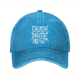 Gorra de Béisbol Death Note de Algodón con Visera Curva Ajustable y Ligera, Ideal para Exteriores, Unisex