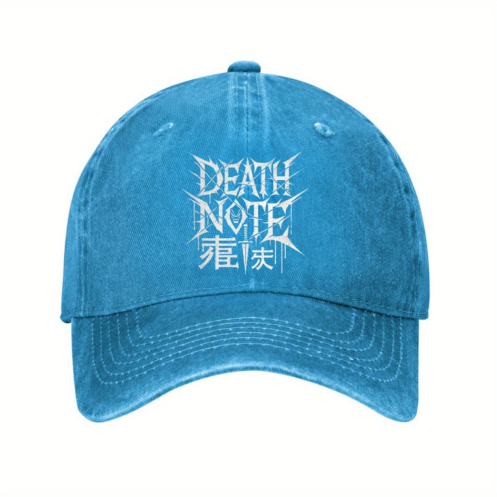 Gorra de Béisbol Death Note de Algodón con Visera Curva Ajustable y Ligera, Ideal para Exteriores, Unisex
