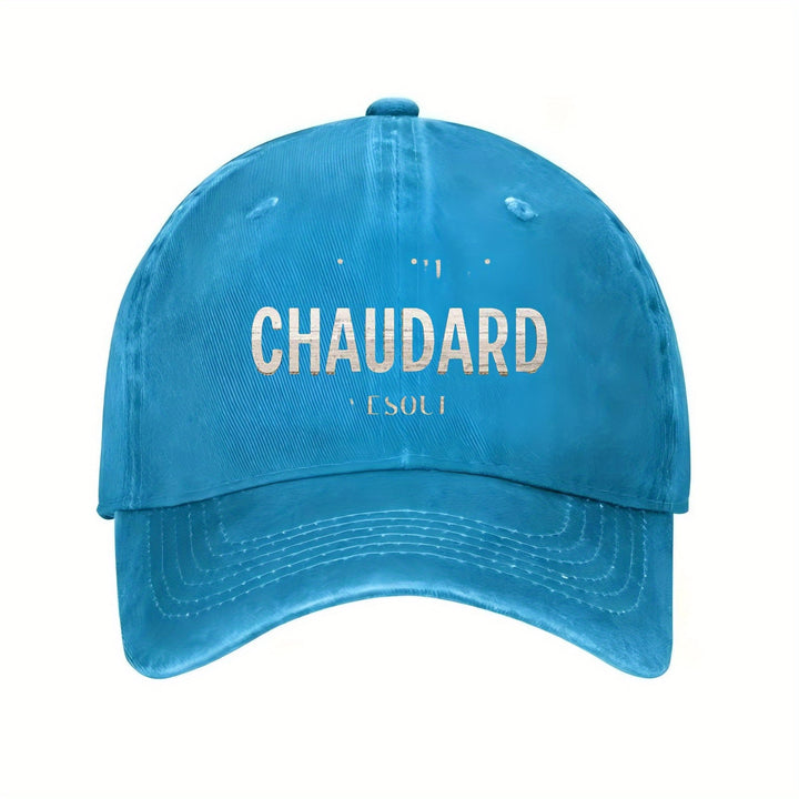 Gorra de Béisbol Transpirable para Hombres y Mujeres con Diseño Inspirado en el Chateaulle Chaudre Francés - Letras Negras/Blancas, Estructura Hexagonal & Visera Curva - Gorro Casual Deportivo Ideal Para Atuendos Cotidianos, Gimnasio o Actividades Físicas