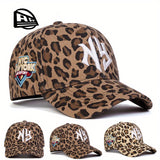Gorra de béisbol con estampado de leopardo para mujer AR - Sombrero ajustable para protección solar en primavera y otoño, ideal para viajes, playa y fiestas, ropa casual para la cabeza | Gorra con estampado de leopardo | Poliéster tejido