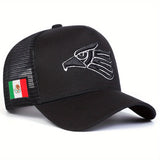 1 Gorra de Béisbol para Hombre con Bandera Mexicana Ajustable, Estilo Casual y Moderno para Viajes de Primavera/Otoño y Vacaciones en la Playa