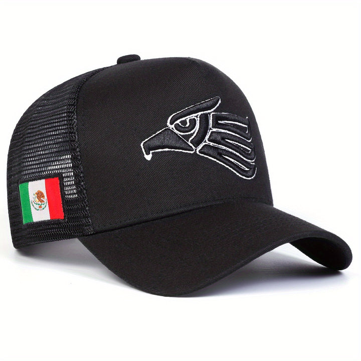 1 Gorra de Béisbol para Hombre con Bandera Mexicana Ajustable, Estilo Casual y Moderno para Viajes de Primavera/Otoño y Vacaciones en la Playa