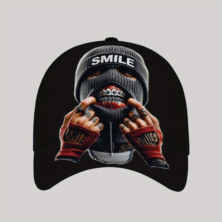 Sombrero de sol para hombre con estilo casual, CUTEHSJ, estilo hip-hop fresco, gorra de béisbol ligera de poliéster con cierre ajustable, lavable a mano, para playa, actividades al aire libre, pesca y vacaciones - Diseño de encanto fantástico, accesorios