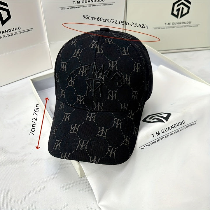 Gorra de Béisbol Shule Water OBM con Bordado Completo, Sombrero Casual para Adolescentes y Estudiantes, Gorra Versátil de Moda con Alfabeto en Tela Transparente para Hombres y Jóvenes, Protección Solar al Aire Libre