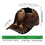 1 gorra de béisbol con alas de águila real - Diseño de alas abiertas, ajustable y ligero, para hombres y mujeres, ideal para correr al aire libre, hacer senderismo, fiestas, lavable en máquina, regalo ideal para deportes y ropa casual, accesorio de fiesta