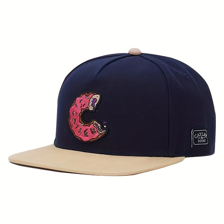 1pza, Gorra De Béisbol Con Ala Plana Y Letras De Hip Hop Para Hombre