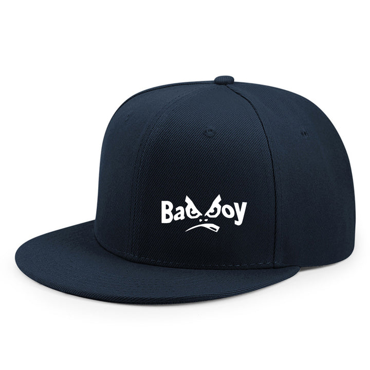 Gorra de béisbol con diseño gráfico malo - Gorra negra con diseño de personaje de dibujos animados blanco, ropa urbana unisex para hombres y mujeres, lavable a mano, ropa de cabeza para exteriores, letra oscura, gorro duradero.