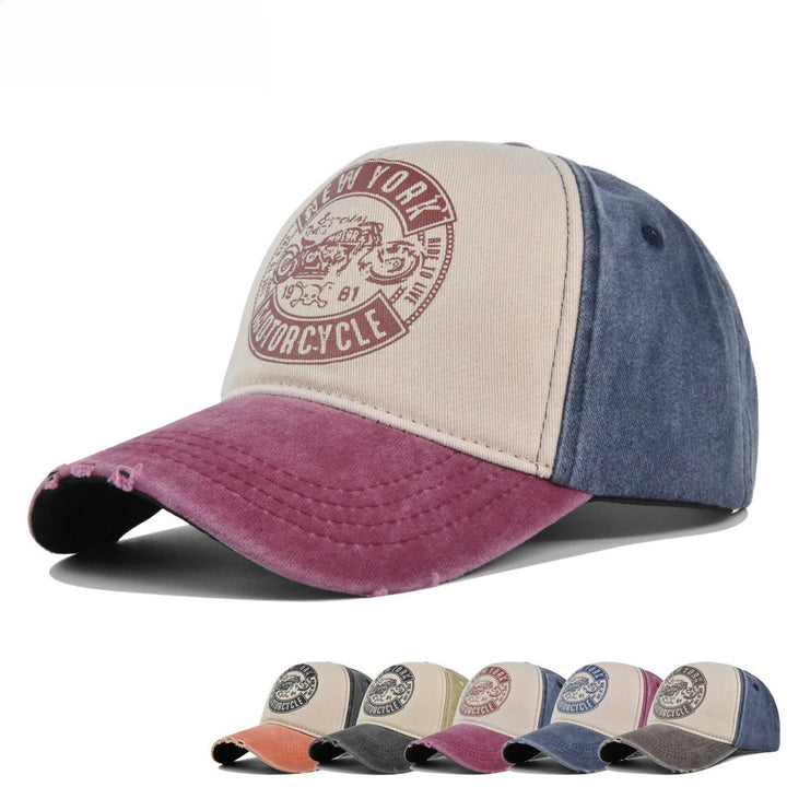 Gorra de Béisbol de 6 Paneles con Letras de Grafiti - Visera Ancha/Curvada, Diseño Perforado y Lavado, Gorra Redonda Ligera para Uso Casual, Eventos y Estilo (Moda Urbana)