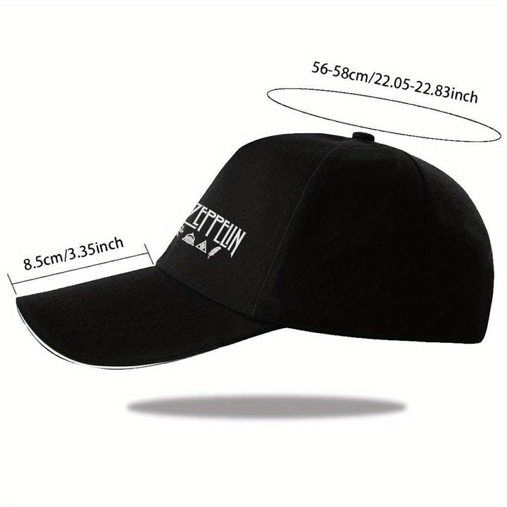 Una gorra de béisbol con el icónico logotipo de la banda de rock LED ZEPPELIN, diseñada con un estético eterno. Esta elegante gorra de viaje es ajustable, adecuada para todos los géneros y perfecta para usar en cualquier época del año, semejante a una gor