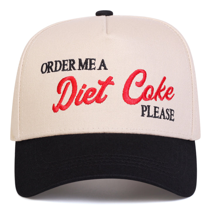 1 Gorra de Béisbol DIET COKE para Hombre, Sombrero Ajustable y Moderno de Cinco Paneles para Viajes de Primavera/Verano y Vacaciones en la Playa