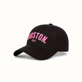 Gorra de Béisbol Bordada Boston Ajustable para Niños - Protección Solar, Sombrero Casual para Exteriores en Beige, Verde, Marrón con Visera Curva para el Día a Día y Viajes, Apta para Edades de 3-14