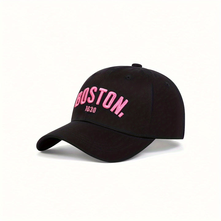 Gorra de Béisbol Bordada Boston Ajustable para Niños - Protección Solar, Sombrero Casual para Exteriores en Beige, Verde, Marrón con Visera Curva para el Día a Día y Viajes, Apta para Edades de 3-14