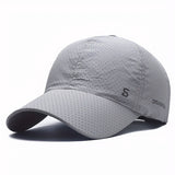 Gorra de béisbol para hombre, ligera, secado rápido, transpirable, protección solar para exteriores, ideal para correr y pescar en verano