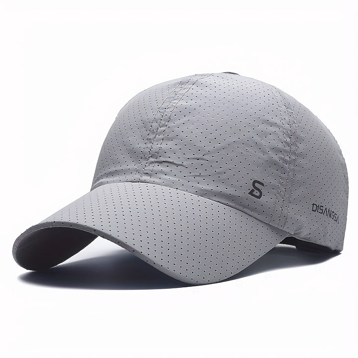 Gorra de béisbol para hombre, ligera, secado rápido, transpirable, protección solar para exteriores, ideal para correr y pescar en verano