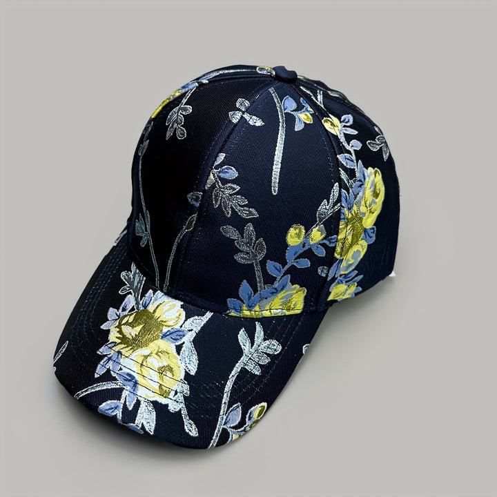 Nuevo Sombrero de Béisbol Bordado de Flores de Alta Gama para Primavera/Otoño para Hombres y Mujeres, Sombrero Trucker Moderno y Versátil, Adecuado para Deportes al Aire Libre, Béisbol para Mujeres, Béisbol para Hombres