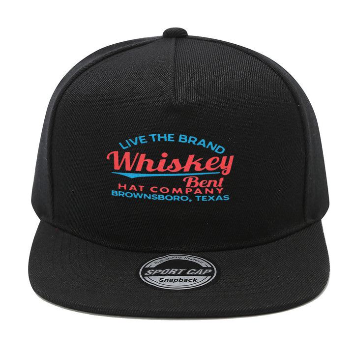 1pc Gorra Unisex Ajustable Hip-Hop - Diseño Whiskey Bent Hat Company, Cierre Snapback, Ajuste Elástico, Cómoda para Todas las Estaciones, Poliéster Casual para Hombres y Mujeres, Deportes al Aire Libre, Viajes, Playa, Fiestas (/Blanco/Azul Marino) - Regal