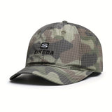 Gorra de Béisbol Camuflada para Hombre de Secado Rápido con Diseño de Surf y Aire Libre - Ala Ancha, Sombrero de Textil Camuflado para Surf, Camping, Uso Casual (Morado, Patrón Camuflado)