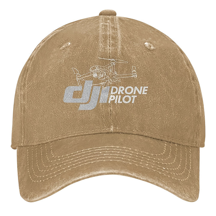 Gorra de béisbol con logo blanco y negro de DJI, ajustable, estilo callejero de alta calidad para hombres, lavable en máquina, gorra de béisbol ajustable | Gorra con logo | Equipo de cabeza duradero