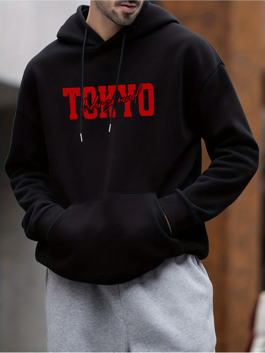 Sudadera con capucha para hombre con gráfico de coche de carreras japonés - Texto japonés y diseño de carreras con estampado rojo y de coche de carreras, suave sudadera casual con bolsillos, amantes del streetwear, ropa unisex, material cómodo, moda stree