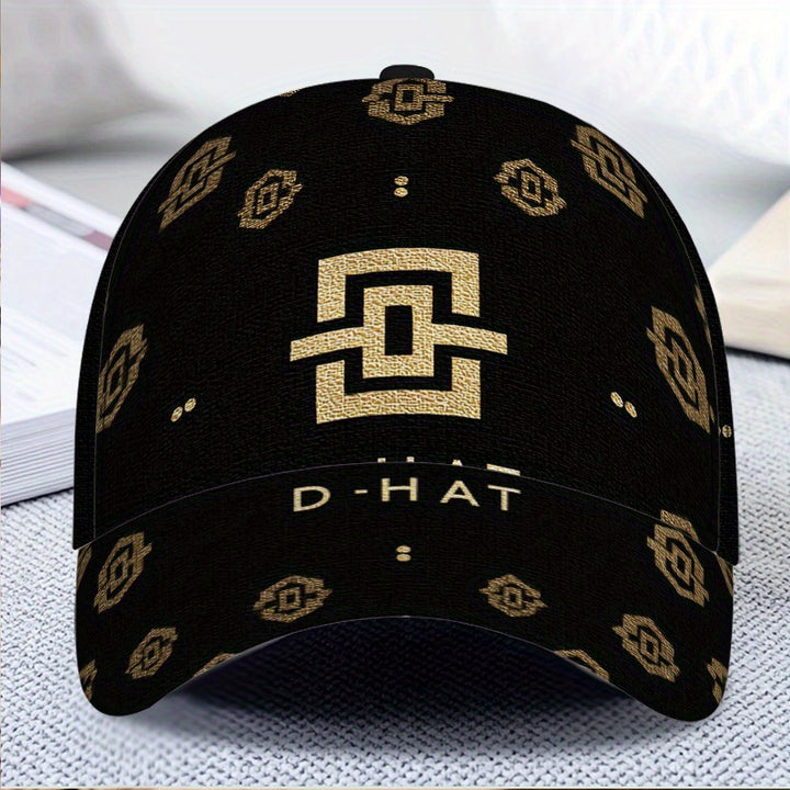 1 gorra de béisbol elegante con estampado dorado 2D para Acción de Gracias - Gorra de poliéster de cuerpo completo con diseño vibrante y audaz, ideal para streetwear, deportes y carreras al aire libre, Ropa Casual,Moda Streetwear,Sombreros de Moda,Tela Du