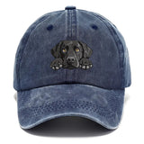 1 Gorra de béisbol con estampado de Labrador Retriever - Gorra snapback ligera, transpirable y ajustable con visera curva, aspecto lavado para mujeres y hombres, regalo de cumpleaños para amantes de los perros