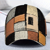 1 gorra de béisbol Snapback de poliéster con estampado abstracto de patchwork 2D para Acción de Gracias - Gorra con impresión vibrante de cuerpo completo, ideal para deportes, running y estilo casual urbano, Cubierta para la Cabeza al Aire Libre,Moda Stre