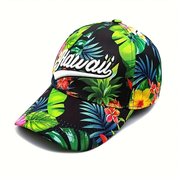 1 pieza de gorra de béisbol unisex con estampado floral de frutas tropicales - Moda Y2K, sombrero ligero para playa, actividades al aire libre, pesca, senderismo, camping y vacaciones