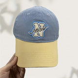 Nueva gorra de béisbol retro americana con letra NICE bordada, estilo hip-hop, para hombres y mujeres, gorro unisex de moda urbana, accesorio de moda versátil