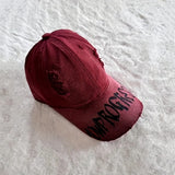 Gorra de Béisbol Unisex con Diseño Moderno y Estilo Pato, Letras Desgastadas para Verano