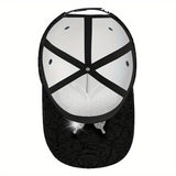 1pc Gorra de Béisbol con Estampado Brillante de Mariposa 2D - Gorra Snapback de Poliéster Completa, Ideal para Running al Aire Libre, Deportes y Estilo Urbano