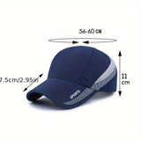 1 EDIKO Gorra Deportiva de Secado Rápido, Ajustable, Malla Transpirable en la Parte Trasera, Sombrero de Protección Solar para Actividades al Aire Libre, Camping y Senderismo - Azul Marino con Detalles Grises, Accesorios para Senderismo