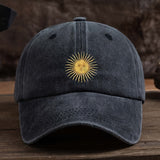 Gorra de béisbol patriótica para hombre - Negro con costura dorada, ajustable con cierre, ligera poliéster, perfecta para actividades al aire libre, ropa de cabeza patriótica | Gorra ajustable con cierre | Equipo de cabeza duradero