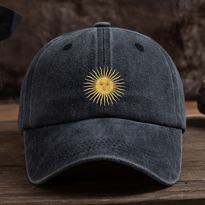 Gorra de béisbol patriótica para hombre - Negro con costura dorada, ajustable con cierre, ligera poliéster, perfecta para actividades al aire libre, ropa de cabeza patriótica | Gorra ajustable con cierre | Equipo de cabeza duradero