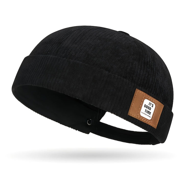 Gorro de terciopelo con letras para primavera y otoño, estilo elegante y versátil, ideal para motociclistas, actividades al aire libre y compras, hecho de material duradero