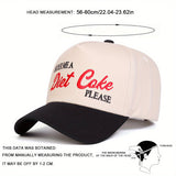 1 Gorra de Béisbol DIET COKE para Hombre, Sombrero Ajustable y Moderno de Cinco Paneles para Viajes de Primavera/Verano y Vacaciones en la Playa