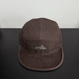 1 sombrero de invierno con estampado de montaña - Suave, ligero, ajustable, con cierre de clic, para acampar y actividades al aire libre urbanas, negro con diseño de montaña blanco, lavable a mano, accesorios para acampar