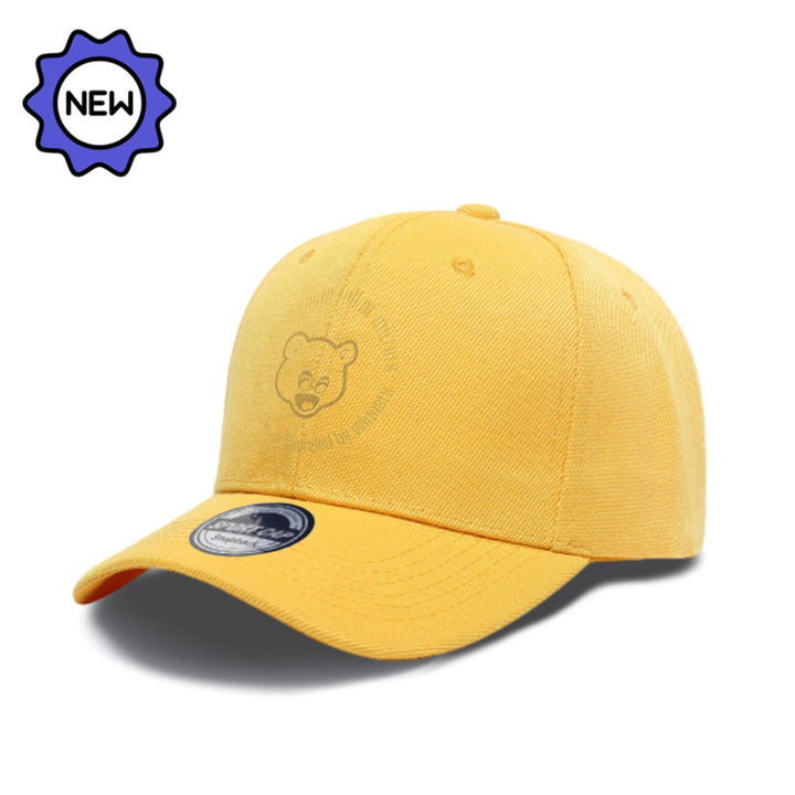 1 gorra de camionero inspirada en Kanye West para hombres - Gorro ajustable con diseño dourado Yeezus, ligera y transpirable (poliéster) ideal pentru uso casual deportivo o eventos musicales – Lavável à máquina. Apto todo el año: estampo moderno, ursușul