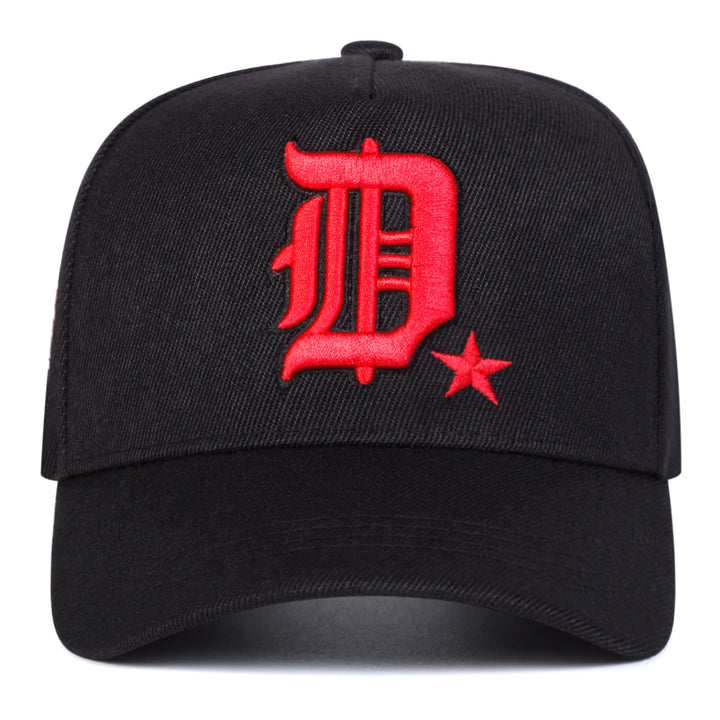 Gorra de béisbol para hombre con letras bordadas, ajustable, ligera de poliéster, ideal para viajes al aire libre, fiestas en la playa y uso casual (negro/blanco), sombrero de playa