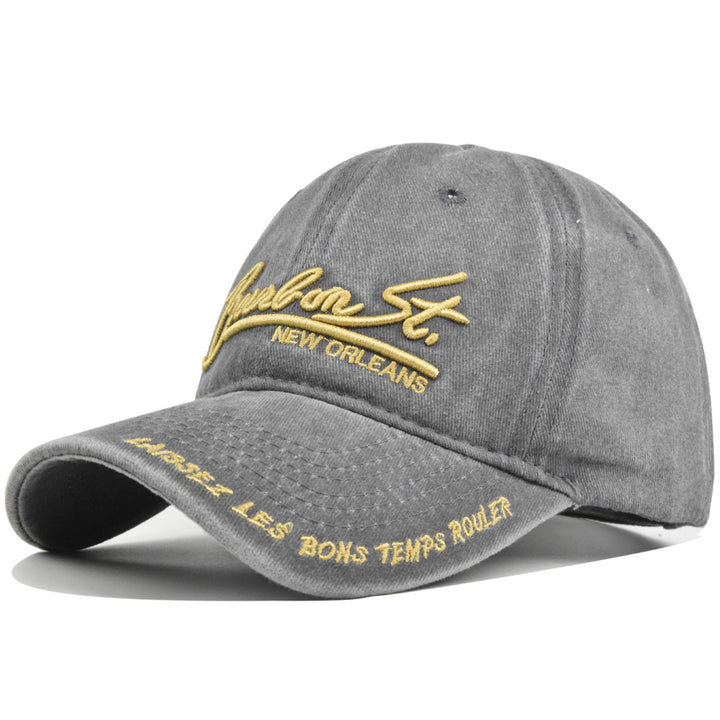 Gorra de béisbol para mujer New Orleans Bourbon St. con adornos - Snapback ajustable, sombrero bordado 3D con ajuste no elástico para Mardi Gras, festivales de jazz y outfits casuales - Diseño de Bourbon St. en, Verde, Rosa, Marrón, Azul Marino, Rojo, Gri