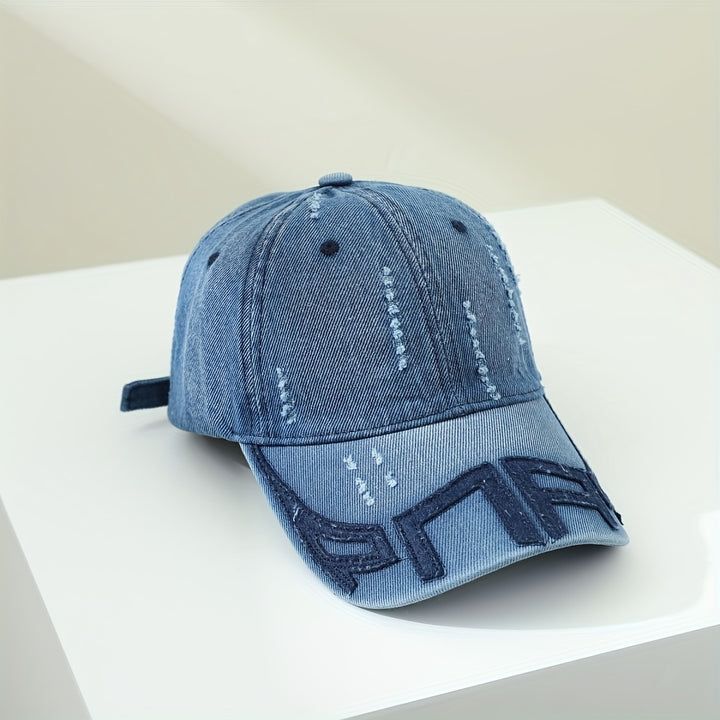 Gorra de Béisbol Unisex Retro Lavada en Denim, Gorra Trucker Ajustable, Regalo Perfecto para San Valentín