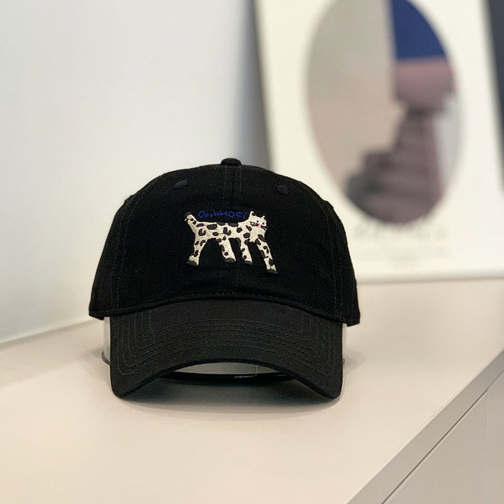Gorra de béisbol retro con borde curvo para perros lindos, ideal para hombres y mujeres en primavera y verano. Estilo de gorra de pato.