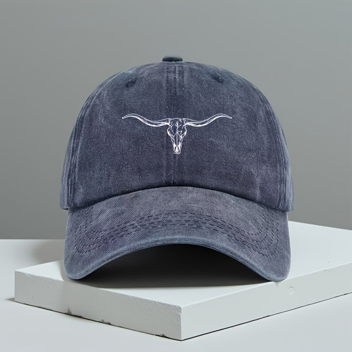 Gorra de Béisbol Retro con Calavera Occidental - Gorritos Ajustables Snapback para Hombres y Mujeres, Diseño Ligero & Duradera Unissexo Ideal Para Camping