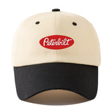 Gorra de Béisbol para Camioneros PETERBILT Hombres MAKEFGE - Ajustable con Cierre de Presión, Malla Transpirable en la Parte Posterior y Protección Solar, Sombrero Casual para Exteriores para Agricultura, Pesca, Conducción (/Beige/Blanco/Azul), Accesorio
