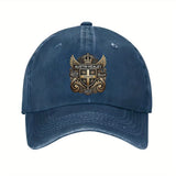 Gorra de Béisbol Negra para Hombres y Mujeres con Insignia Cruzada Dorada & Alas - Estructurada en Seis Paneles Transpirable, Letras Pesadas Austin Diseño Texas Longhorns - Sombrero Deportivo Casual al Aire Libre Para Atuendo Relajado, Cómodo Unisex Go...